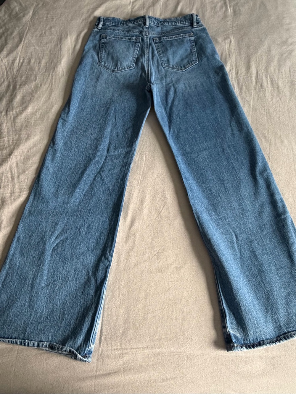 LOFT Wide Leg Jeans Size 27/4 High Rise Medium Light Blue Wash Denim - Picture 5 of 11